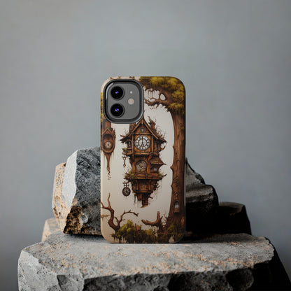 Introducing the "Mystical Wooden Clock" Cell Phone Case – Embrace Enchantment and Timeless Beauty -Tough Phone Cases