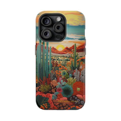 "Desert Bloom Embroidery" -MagSafe Tough iPhone Cases