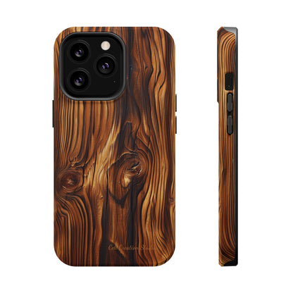 "Wood Grain Elegance" -MagSafe Tough iPhone Cases