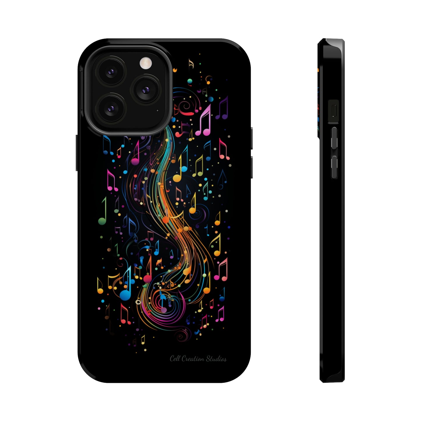 Elevate Your Style and Passion for Music with Our "Harmonious Notes" Cell Phone Case -MagSafe Tough Cases