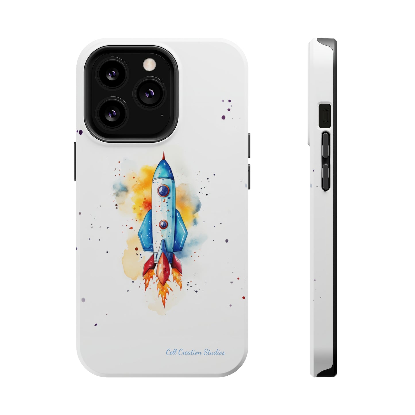 Introducing our "Cosmic Rocket" Cell Phone Case – Where Style Meets Adventure -MagSafe Tough Cases