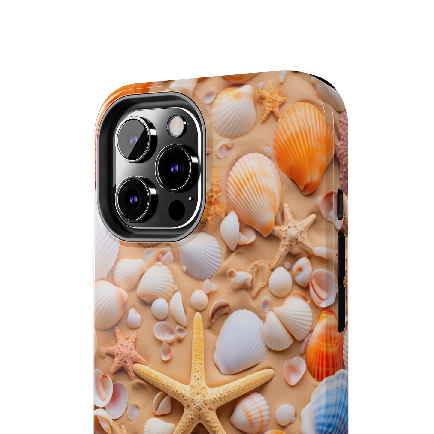 "Seaside Serenity Phone Case: Starfish and Seashells" -Tough Phone Cases