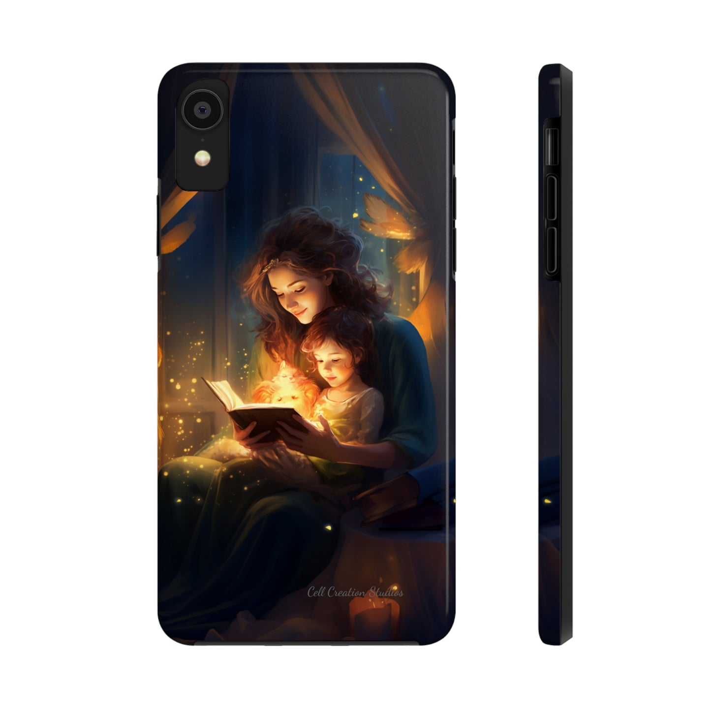 Introducing the "Bedtime Story Bliss" Cell Phone Case – Cherish Heartwarming Moments with Every Glance -Tough Phone Cases