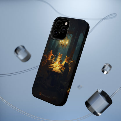 Introducing the "Paws & Whiskers Soirée" Cell Phone Case – A Feast of Friendship Under the Stars! -MagSafe Tough Cases