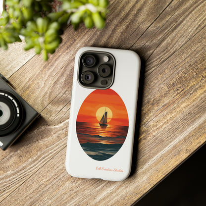 "Sailboat Sunset Serenity" -Tough iPhone Cases