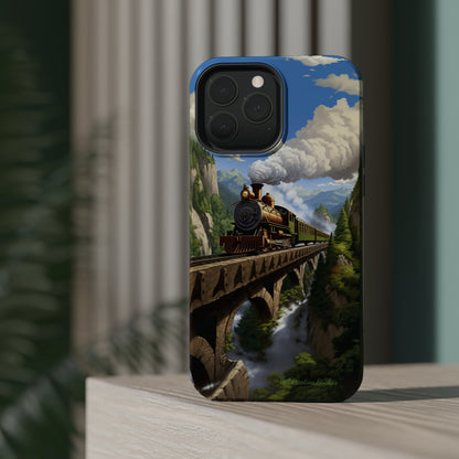 The "Scenic Mountain Train" Phone Case -MagSafe Tough Cases