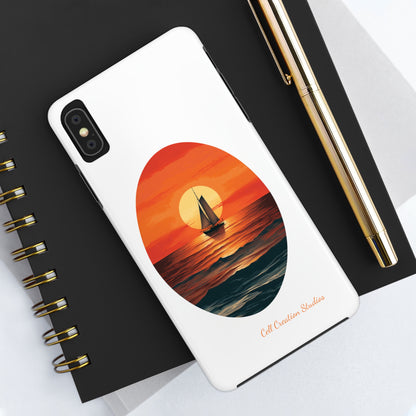 "Sailboat Sunset Serenity" -Tough iPhone Cases