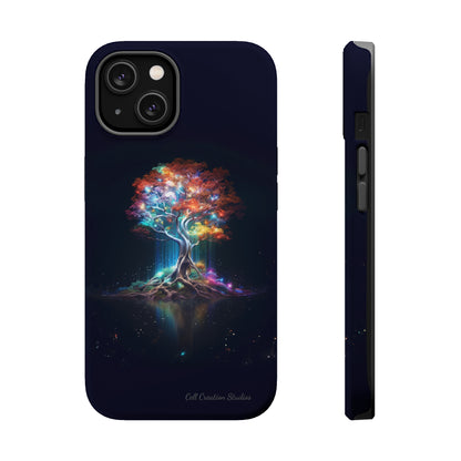 Introducing the "Vibrant Glow Tree" Cell Phone Case – Radiate Elegance with Nature's Brilliance -MagSafe Tough Cases