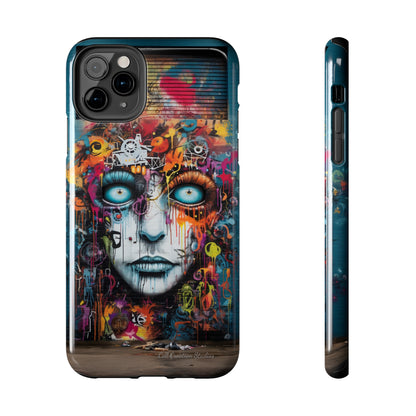 Elevate Your Style with our "Graffiti Face Concrete Wall" Phone Case -Tough Phone Cases