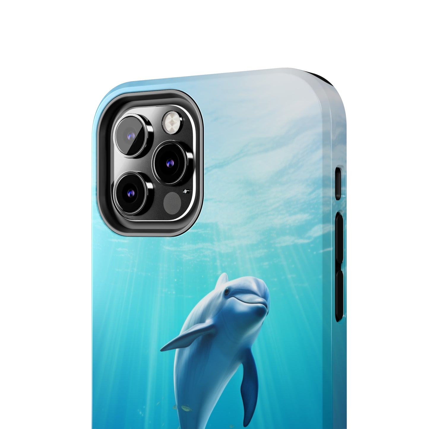 Introducing the "Dolphin Serenity" Cell Phone Case – Dive into Tranquility with a Graceful Dolphin -Tough Phone Cases