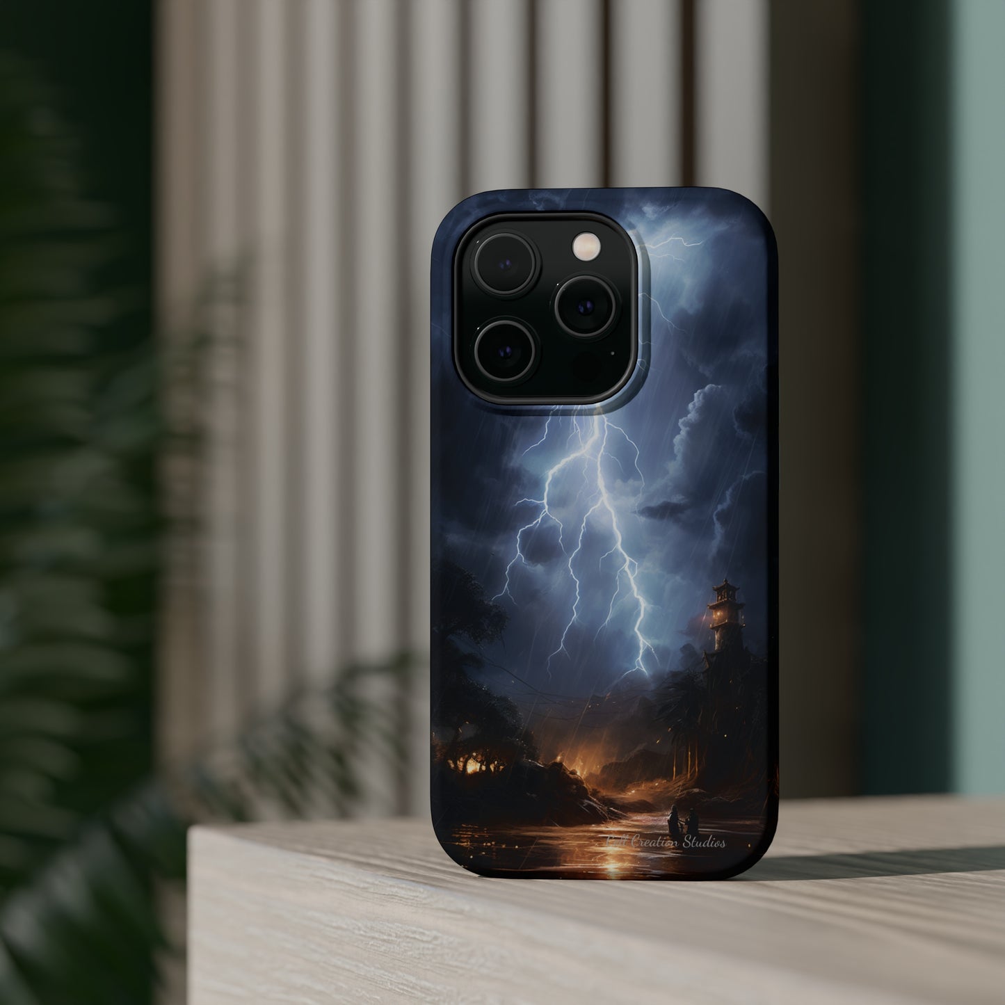 Introducing the "Electric Skies" Cell Phone Case – Unleash the Power of the Storm -MagSafe Tough Cases