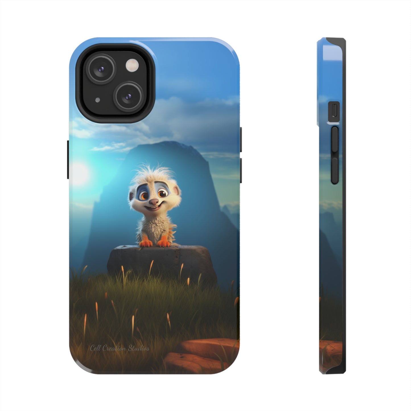 Introducing the "Mountain Explorer Buddy" Cell Phone Case – Embark on Adventures with an Animated Cute Animal -Tough Phone Cases