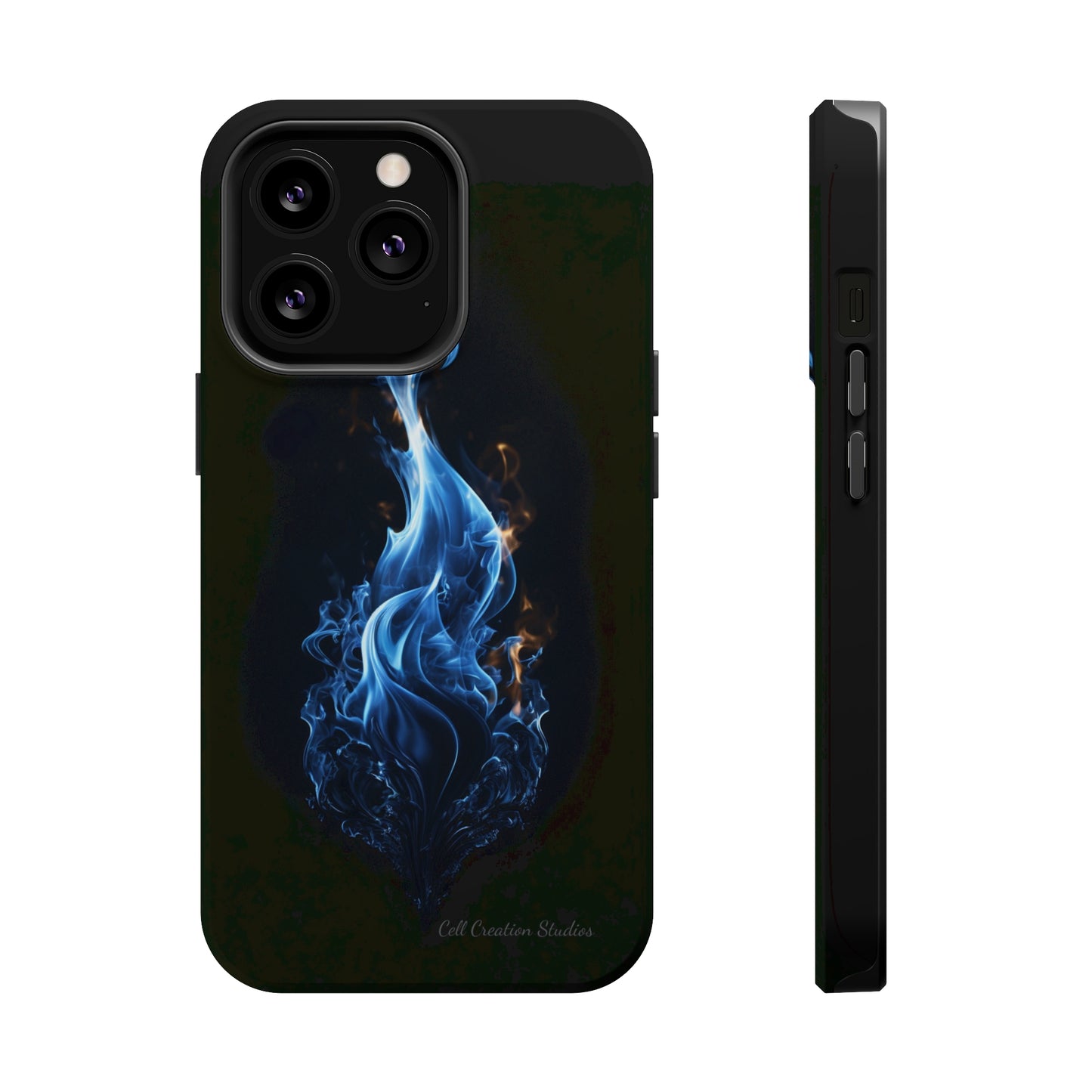 "Blue Flame" Phone Case: Ignite Your Style with Fiery Elegance -MagSafe Tough Cases