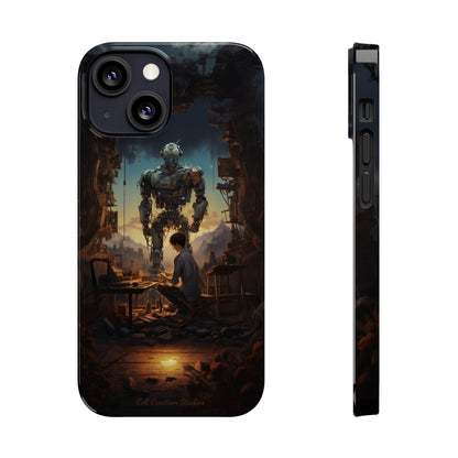 Introducing the "Mechanical Bond" Cell Phone Case – Witness a Captivating Moment of Giant Robot and Boy -Slim Phone Cases