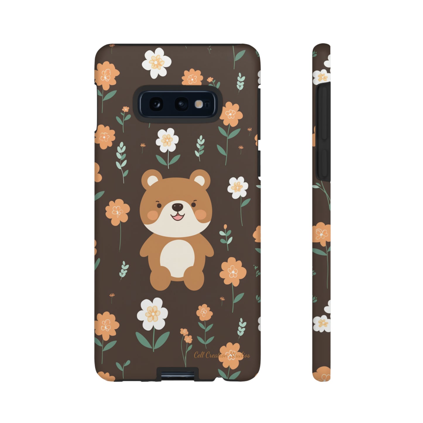 "Floral Bear Elegance" -Tough Phone Cases