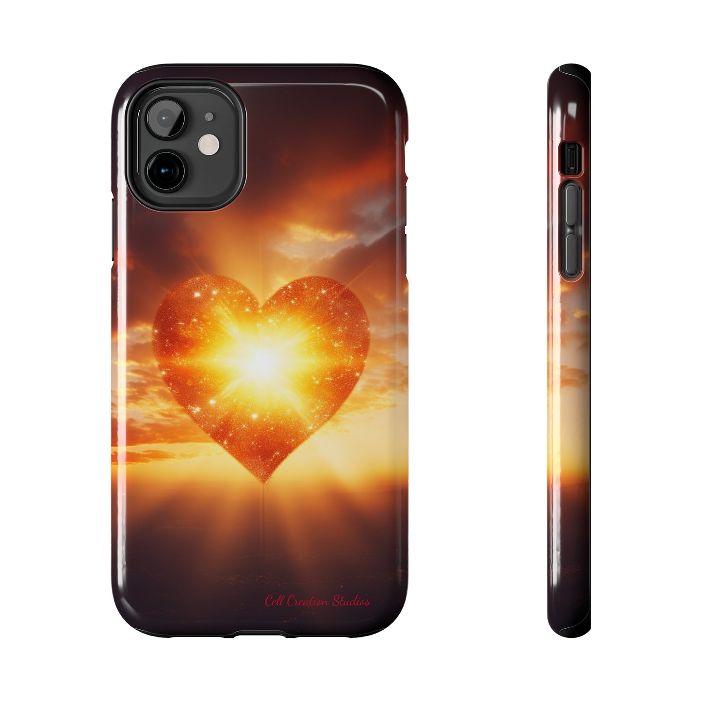 Introducing the "Sunlit Heart" Cell Phone Case – Embrace Love and Radiance -Tough Phone Cases