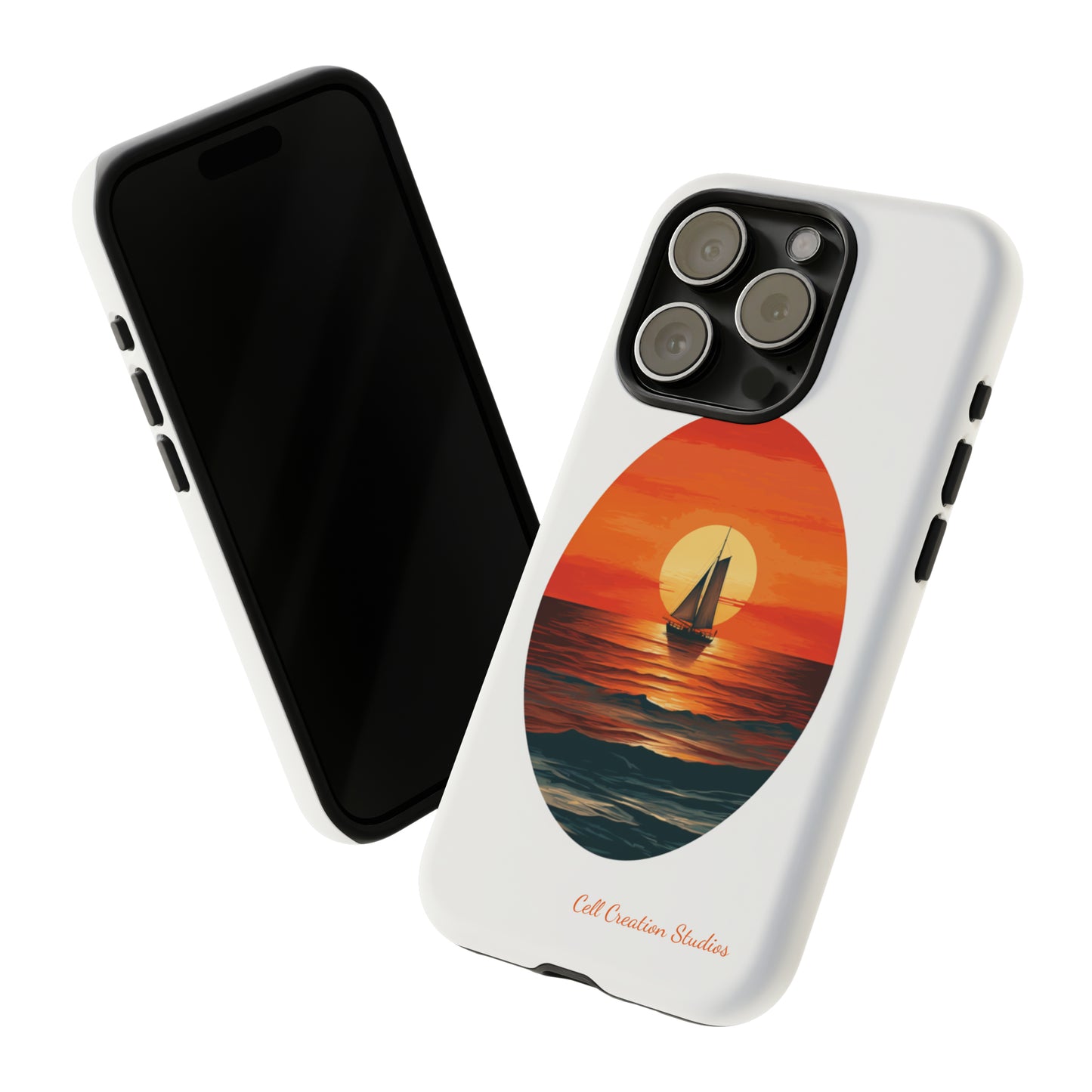 "Sailboat Sunset Serenity" -Tough iPhone Cases