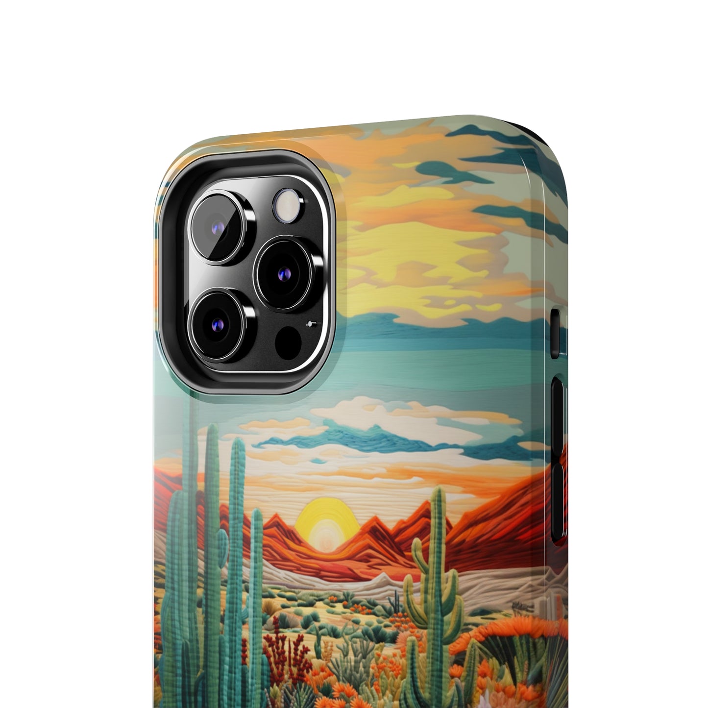 "Desert Bloom Embroidery" -Tough iPhone Cases