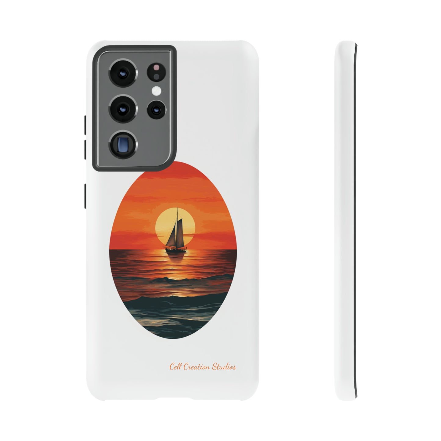 "Sailboat Sunset Serenity" -Tough Samsung Cases