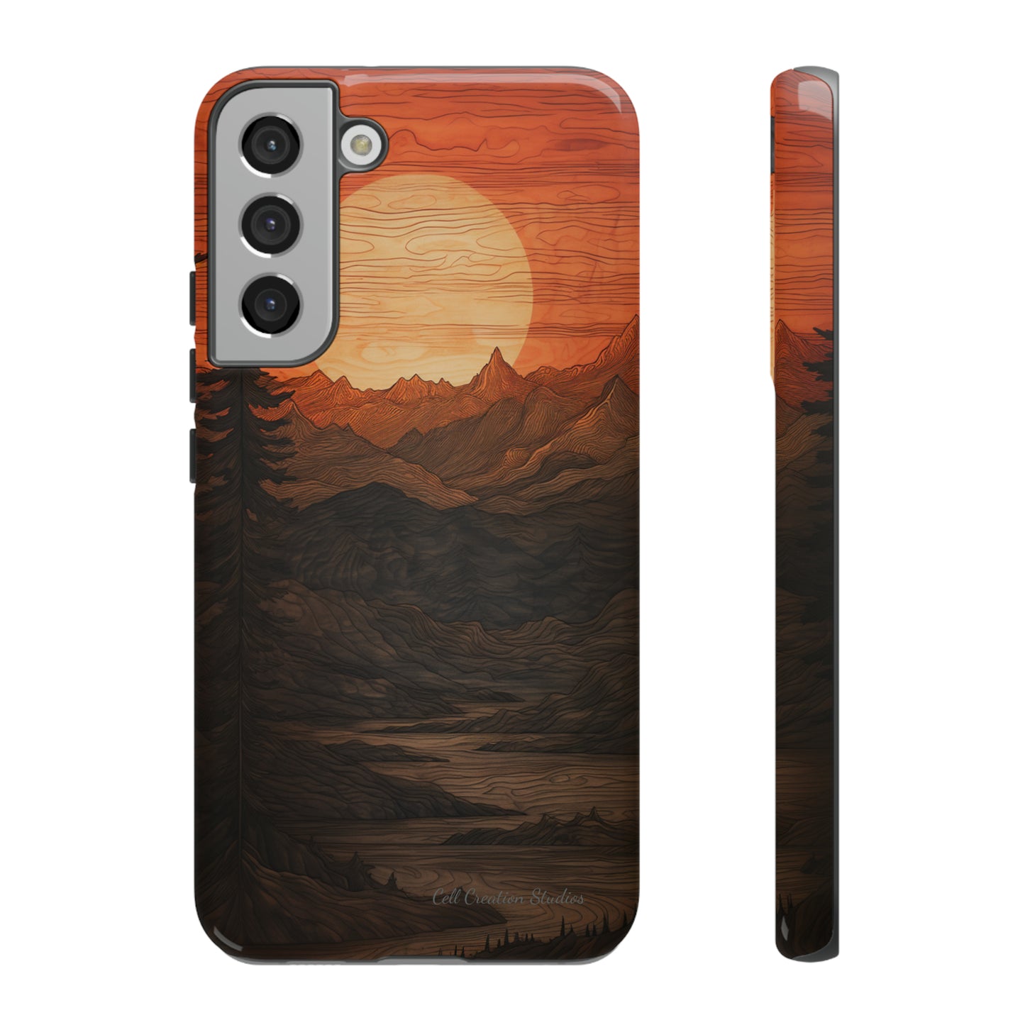 The "Sunset Mountains" Phone Case -Tough Cases