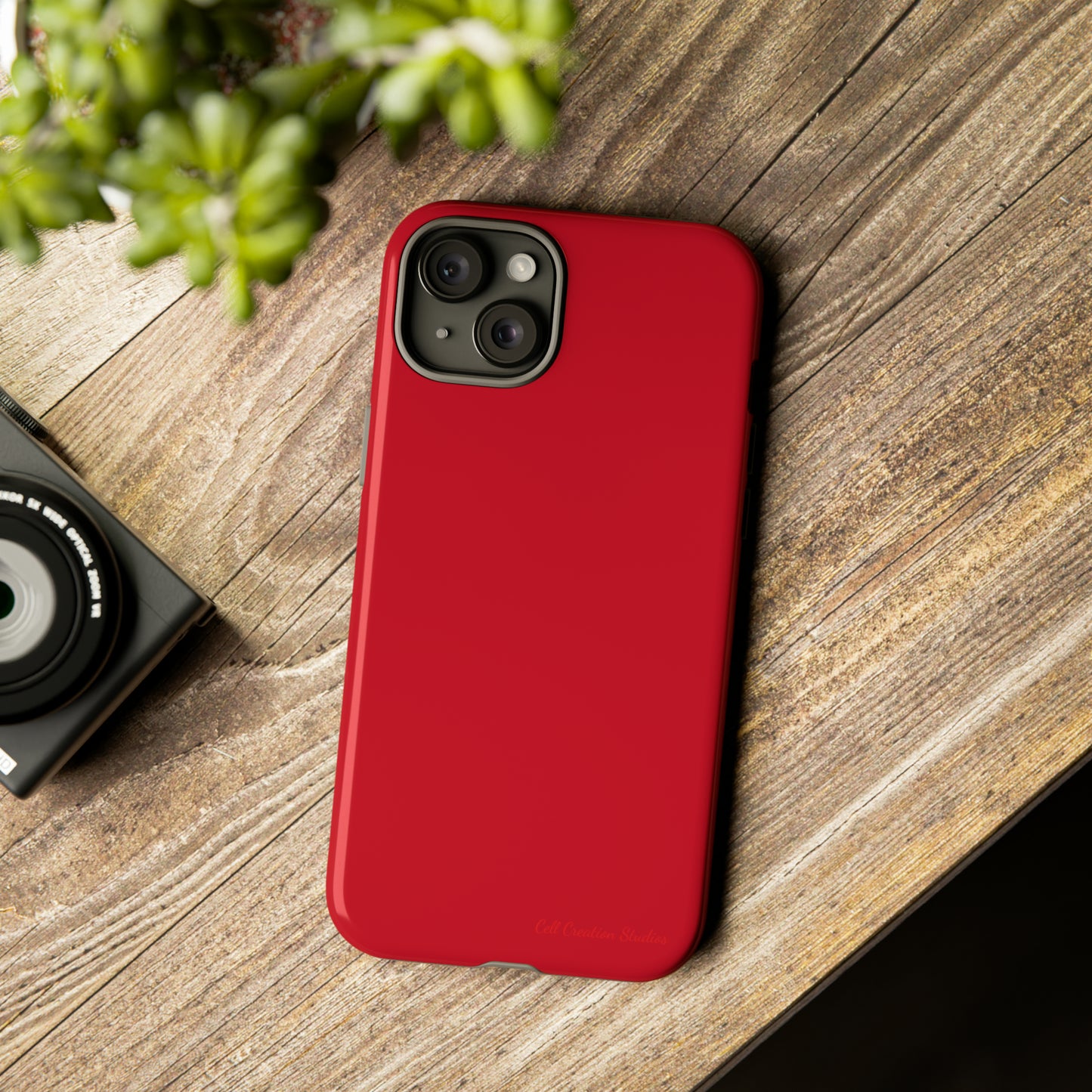 "Bold Crimson Shield" -Tough iPhone Cases