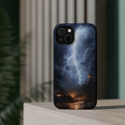 Introducing the "Electric Skies" Cell Phone Case – Unleash the Power of the Storm -MagSafe Tough Cases