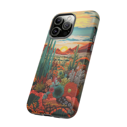 "Desert Bloom Embroidery" -Tough iPhone Cases