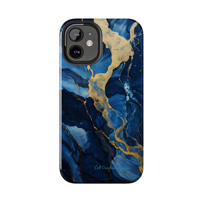 "Azure Elegance Marble" -Tough iPhone Cases