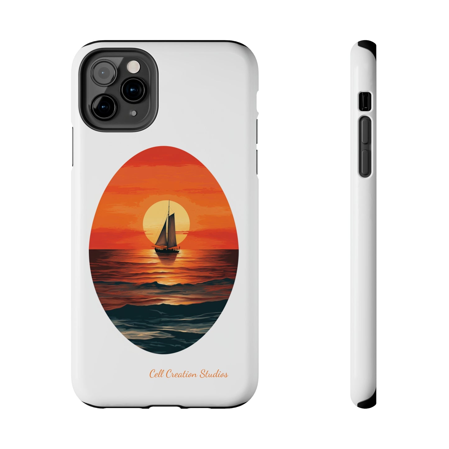 "Sailboat Sunset Serenity" -Tough iPhone Cases