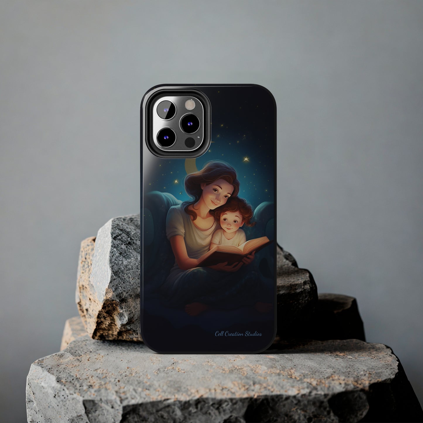 Introducing the "Bedtime Story Bliss" Cell Phone Case – Cherish Heartwarming Moments with Every Glance -Tough Phone Cases