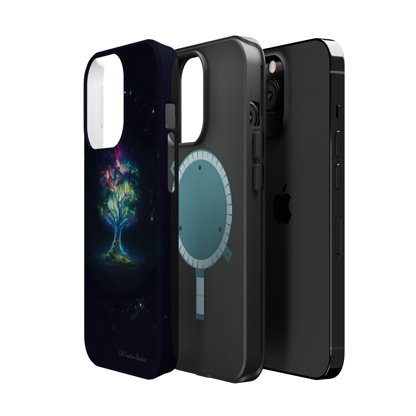 Introducing the "Holographic Tree of Life" Cell Phone Case – A Visionary Blend of Art and Technology -MagSafe Tough Cases