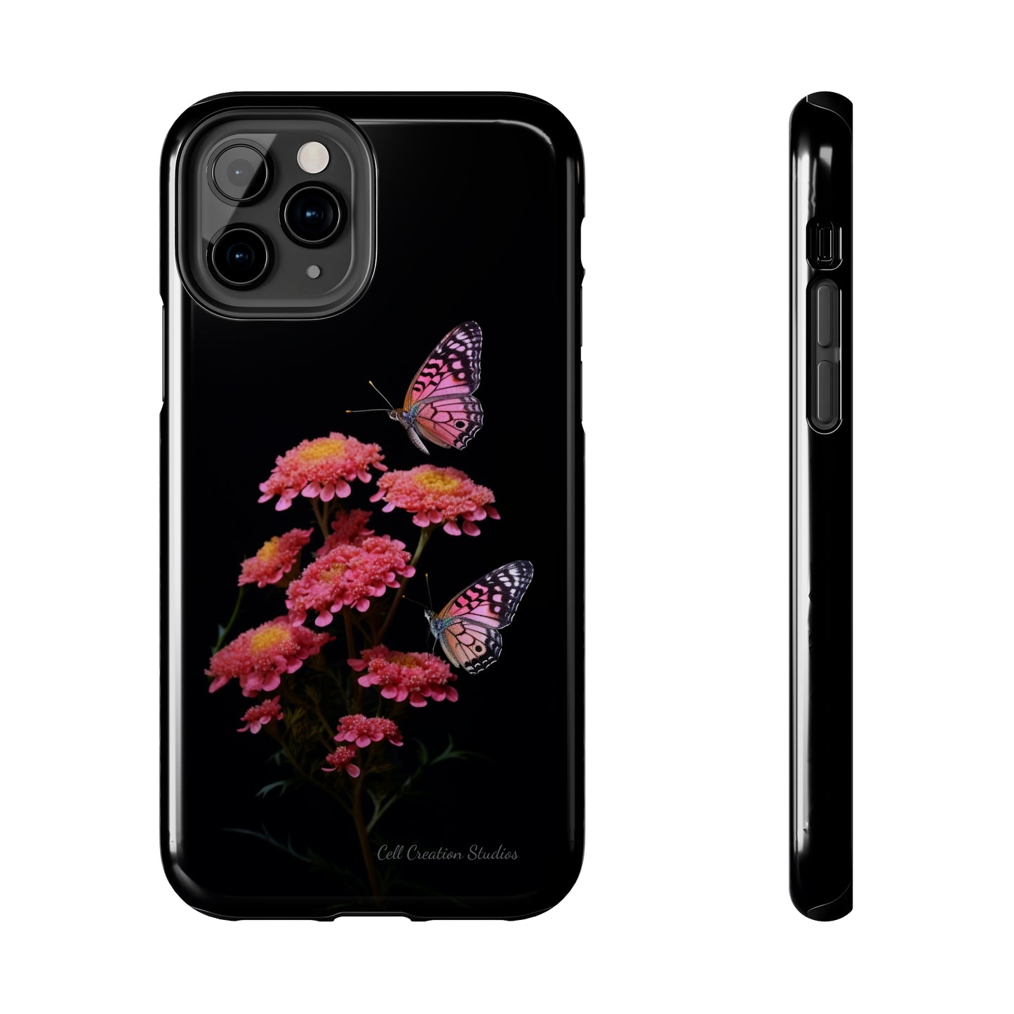 "Achillea Desert Eve Deep Rose & Butterfly" Phone Case -Tough Phone Cases