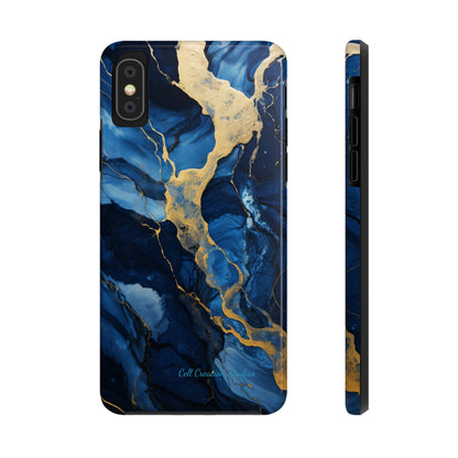 "Azure Elegance Marble" -Tough iPhone Cases