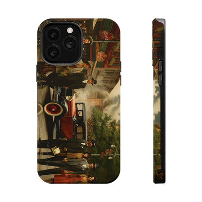 Introducing the "1920s Americana Revival" Cell Phone Case – Step into Nostalgic Elegance with a Vintage Street Scene! -MagSafe Tough Cases