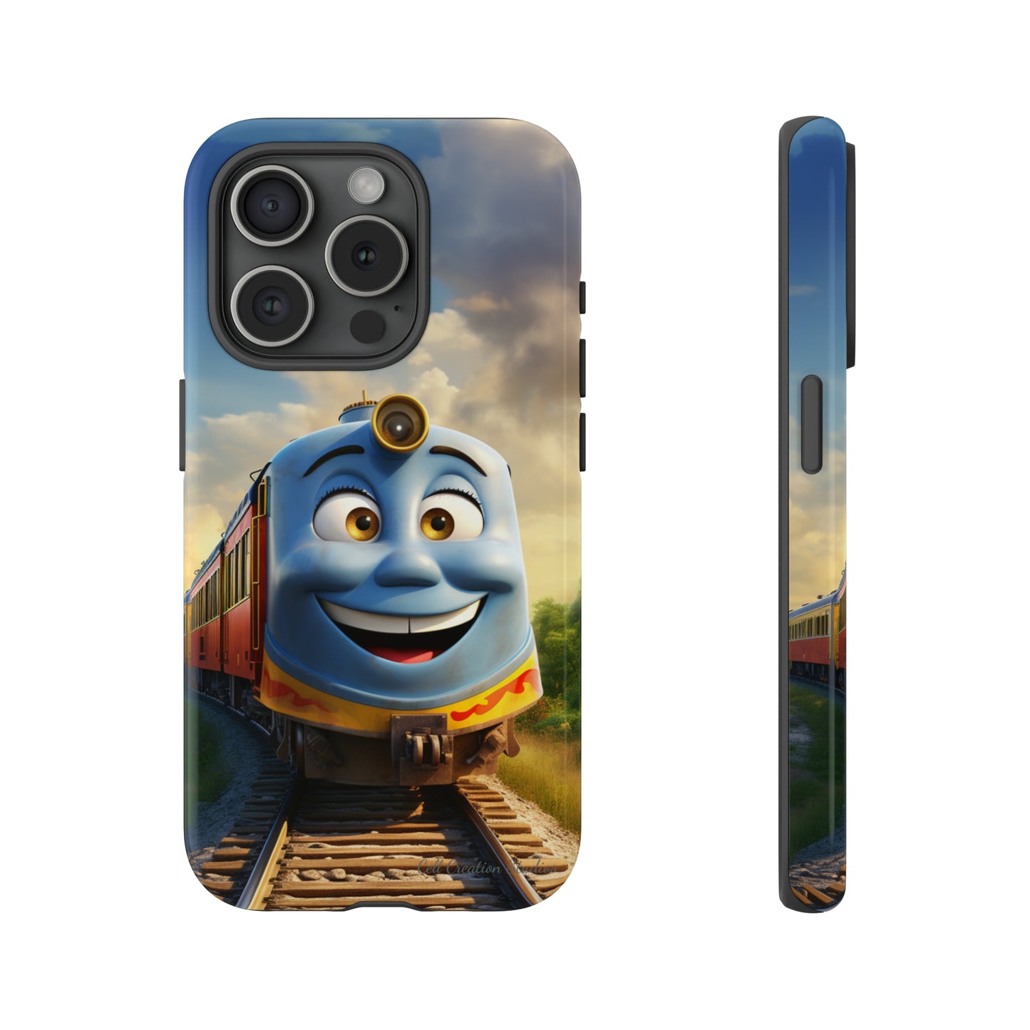 The "Smiling Blue Train" Phone Case -Tough Cases