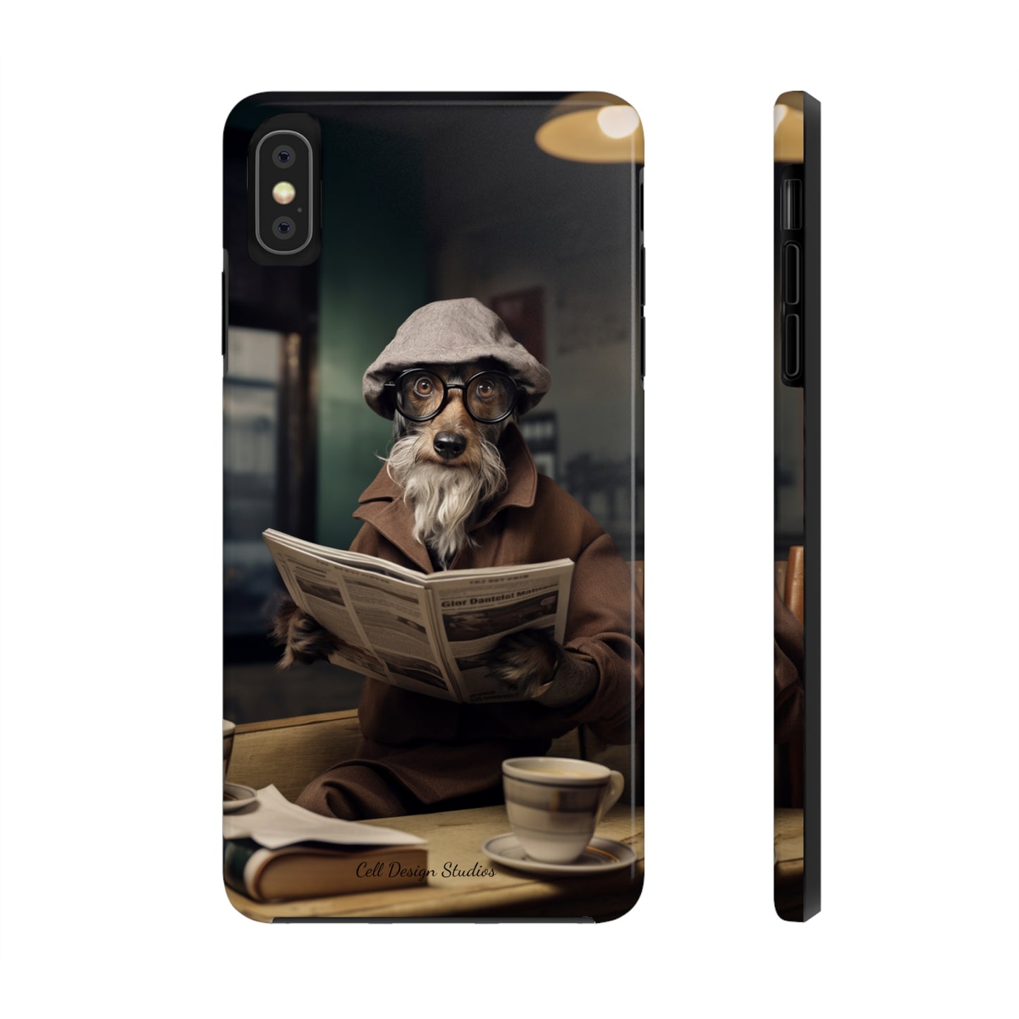 Introducing the "Canine Scholar" Cell Phone Case – Where Canine Meets Wisdom. -Tough Phone Cases