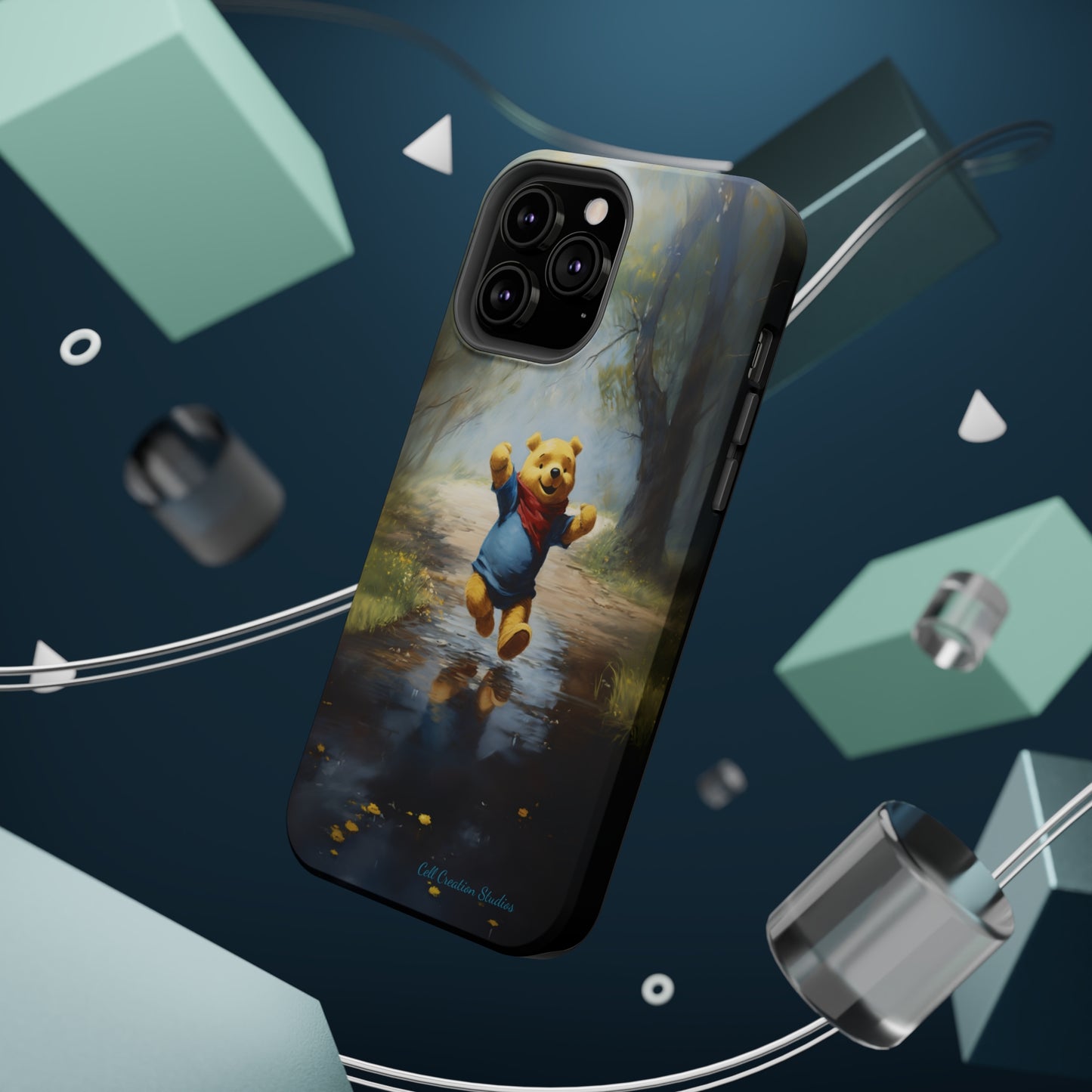 Introducing the "Winnie-The-Pooh Puddle Splash" Cell Phone Case – A Splash of Nostalgic Fun -MagSafe Tough Cases