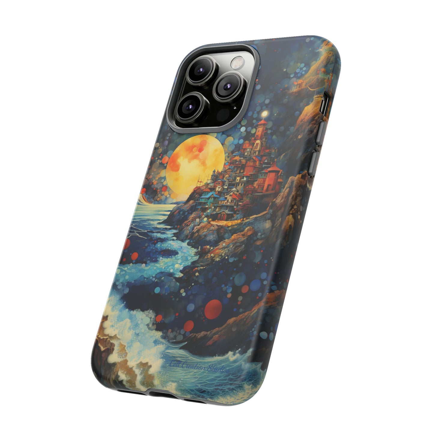 "Moonlit Coastal Vista" -Tough iPhone Cases