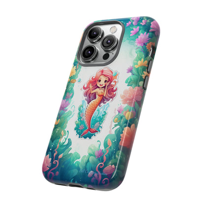 "Pink Seaflower Mermaid" -Tough iPhone Cases