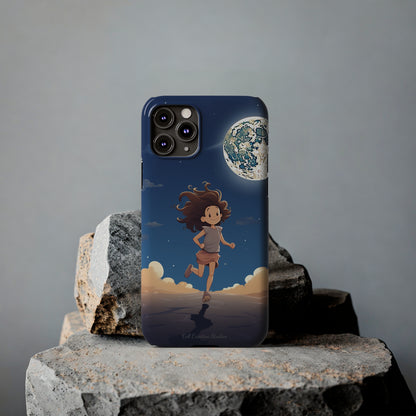 Introducing the "Moonlit Runner" Cell Phone Case – Embrace Adventure with a Captivating Moonlit Design -Slim Phone Cases