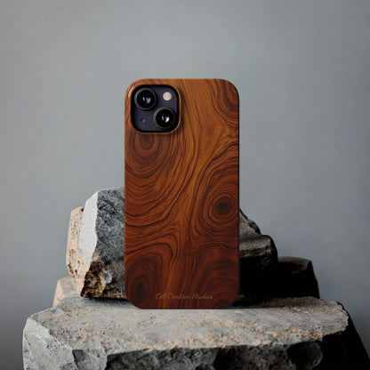 Introducing the "Natural Woodgrain" Cell Phone Case – Embrace Organic Beauty with Wood Pattern Design -Slim Phone Cases