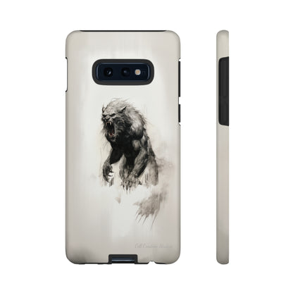 "Moonlit Shadow" Werewolf Sketch Cell Phone Case -Tough Cases