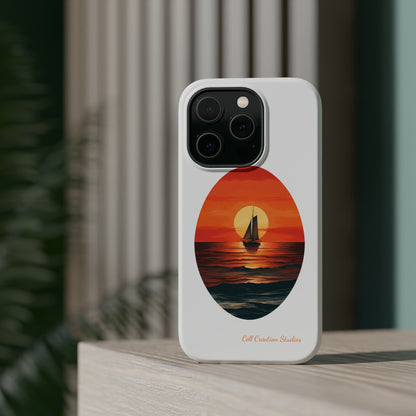 "Sailboat Sunset Serenity" -MagSafe Tough iPhone Cases