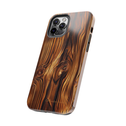 "Wood Grain Elegance" -Tough iPhone Cases