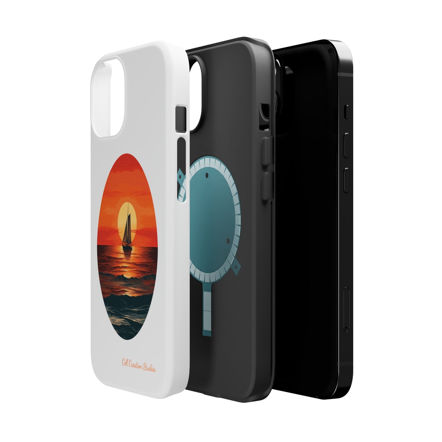 "Sailboat Sunset Serenity" -MagSafe Tough iPhone Cases