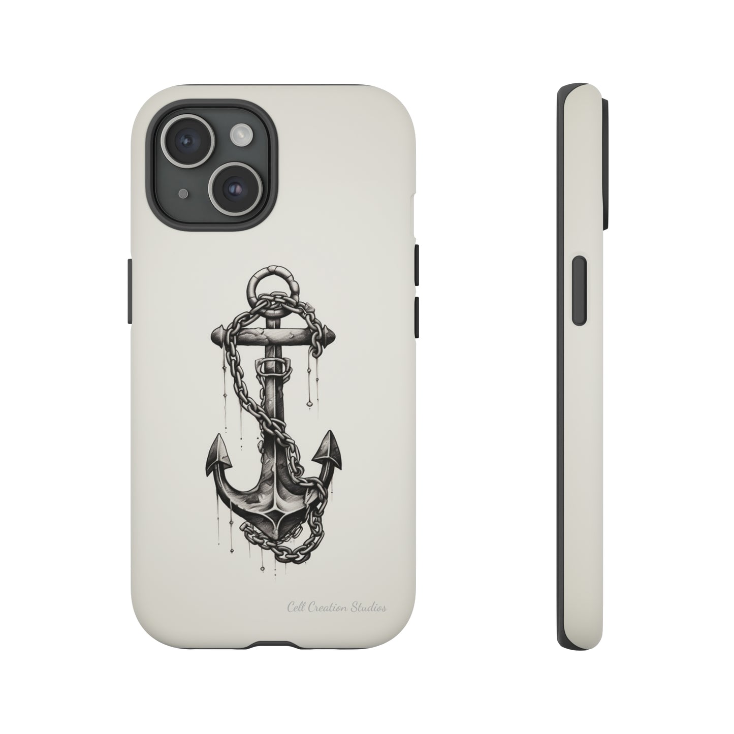 "Nautical Elegance Anchor" -Tough iPhone Cases