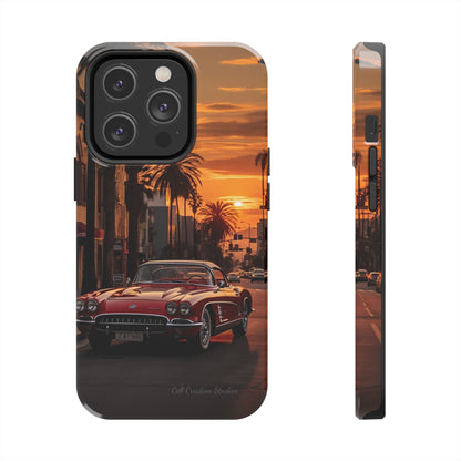 "Sunset Boulevard Classic Red Car" Cell Phone Case -Tough Phone Cases