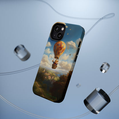 Introducing the "Winnie-The-Pooh's Balloon Adventure" Cell Phone Case – Soar to New Heights in Style -MagSafe Tough Cases