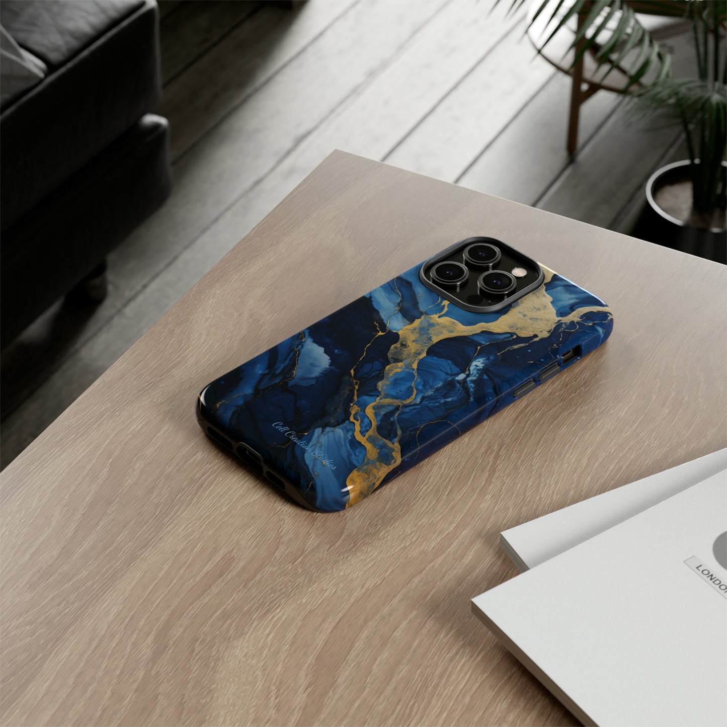 "Azure Elegance Marble" -Tough iPhone Cases