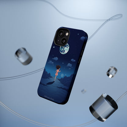 Introducing the "Moonlit Runner" Cell Phone Case – Embrace Adventure with a Captivating Lunar Design -MagSafe Tough Cases